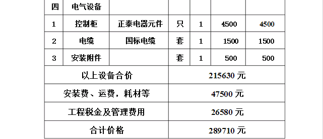 污水處理設備功率